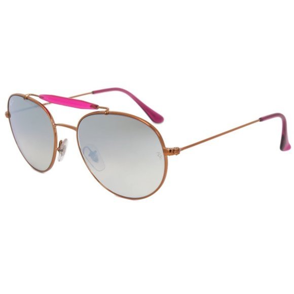 Ray-Ban Grey Pink Aviator Sunglasses - Picture 2 of 5